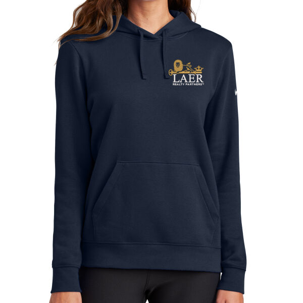   - Women's Club Fleece Sleeve Swoosh Pullover Hoodie Thumbnail