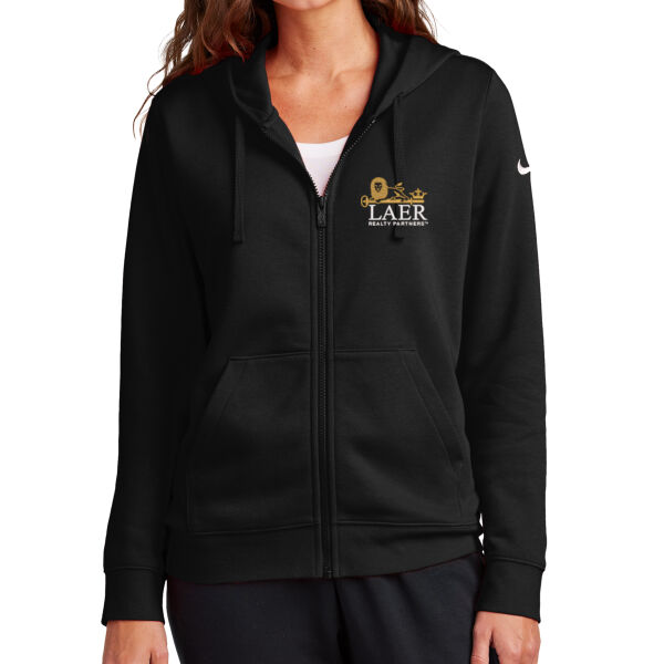   - Women's Club Fleece Sleeve Swoosh Full Zip Hoodie Thumbnail